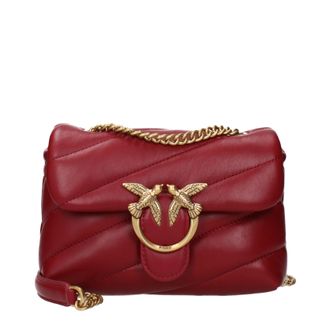 Pinko Pinko Love Schoudertassen Dames Leer Rood/Donkerrood
