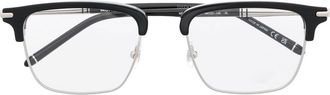 Montblanc square-frame glasses - men - Metal - 54 - Black