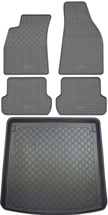 OEM Audi A4 B6 B7 Avant / Allroad Kombi (5 Puertas) De Noviembre De 2001 A Marzo De 2008. Juego: Alfombrillas De Goma Para Coche + Alfombrilla Para Malete