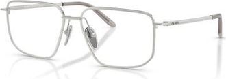Prada 53mm Rectangle optical glasses in Silver at Nordstrom