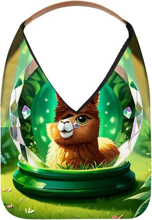 Generic Alpacas Crystal Ball Reusable Lightweight Grocery Bags - Foldable Into Compact Pouch, Washable & Sturdy, Multipurpose for Shopping and Travel