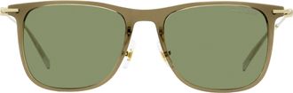 Montblanc MB0206S Rectangular Sunglasses - Brown