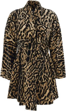 Iri&eacute; Multicolor Animal Print Belted Coat