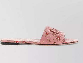 Dolce & Gabbana leather logo cutout slides