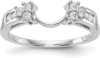 Diamond2Deal 14k White Gold Lab Grown Diamond Wedding Band Ring 1/4Ct Clarity- VS Color- G-H
