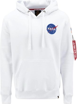 Alpha Industries Hoodies & sweatvesten, Heren, Wit, XL, Katoen, Space Shuttle Hoodie