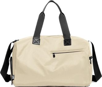 Generic Compatible For Waterproof Lightweight Gym Duffel Bags Women Men Dry Wet Shoe Pocket Weekend Overnight Shoulder(Color C-Black)