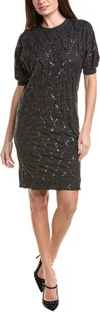 Brunello Cucinelli Anthracite Sequin Embellished Dress, Size XXL