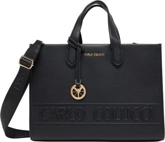 Carlo Colucci Tassen, Dames, Zwart, ONE Size, Elegante Totebag voor dagelijks gebruik