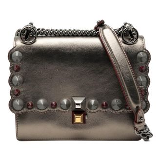 Fendi Pre-owned Fendi Mini Scalloped Metallic Studded Leather Kan I Crossbody Ladies I6QC0JNDOQ9029WC