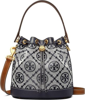 Tory Burch T Monogram Jacquard Bucket Bag in Tory Navy at Nordstrom