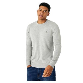 Jack Wills Heren Seabourne Logo Crew Hals Trui (Licht as gem&ecirc;leerd)
