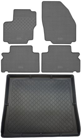 OEM Ford Galaxy Ii Van (5 Puertas) De 06.2006 A 08.2015. Juego: Alfombrillas De Goma Para Coche + Alfombrilla Para Maletero