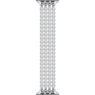Posh Tech Ariel Imitation Pearl Apple Watch Bracelet Watchband in White at Nordstrom, Size 38 Mm
