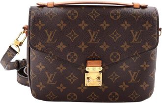 Louis Vuitton Brown Monogram Canvas Pochette Metis (Authentic Pre-Loved)