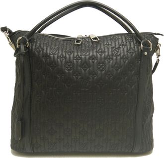 Louis Vuitton Noir Leather Tote Bag (Pre-Owned)