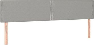 vidaXL Cabecero Con Led De Tela Gris Claro 180x5x78/88 Cm Vidaxl