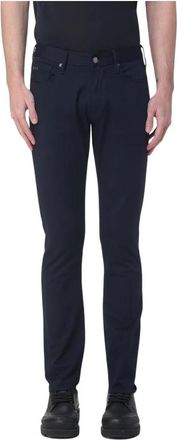 Emporio Armani Slim-fit Broeken - Heren - Slim Fit Broeken - Blauw - W32 - Leer - Broeken