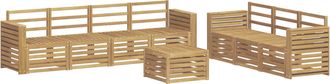vidaXL Juegos De Sof&aacute;s 8 Uds. Blanco Madera De Acacia S&oacute;lida Vidaxl