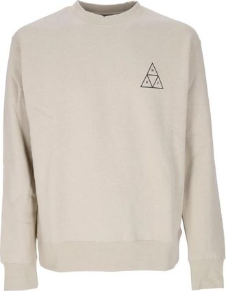 HUF Zand Heren Crewneck Sweatshirt - Heren - Sweatshirts - Beige - XL - Katoen - Hoodies & sweatvesten