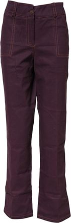 Bencivenga Purple High Waisted Tapered Womens Pants
