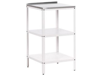 Beliani Isla de cocina exterior Blanco