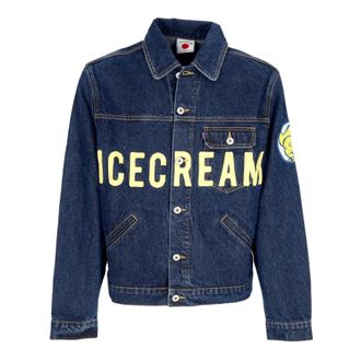 Icecream Denim Trucker Jacket Indigo - Heren - Spijkerjassen - Blauw - L - Denim - Jassen