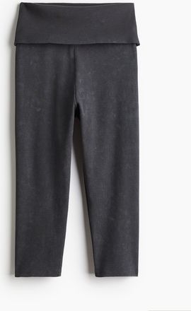 H&M Gerippte Capri-Leggings - Grau