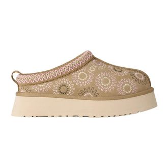 UGG Tazz Sun Stitch - Dames - Pantoffels - Bruin - 36 EU - Su&egrave;de - Schoenen