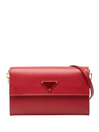 Prada 2013-2025 Saffiano Wallet on Strap crossbody bag - Red