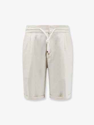 Brunello Cucinelli Bermuda in lino con coulisse - BRUNELLO CUCINELLI - gender_Man