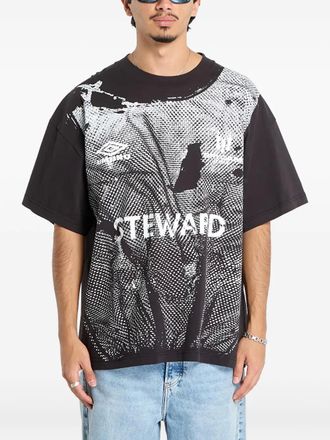 Umbro Steward printed T-shirt - men - Cotton - L - Black