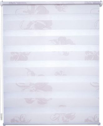 Liedeco Seitenzugrollo »floral Blumendesign« Lichtschutz Sichtschutz ohne Bohren freihängend Klemmfix-DUO-Rollo, Doppelrollo Blume