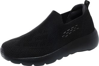 Generic Trainers Women Casual Mesh Knit Fitness Womens Footwear Comfortable Arch Support Tennis Ladies Shoe Lightweight Slip-Resistant Gym Trainer Slip On Ath