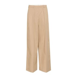 Soaked In Luxury Elegantes Pantalones Anchos Travertino - Trousers - Mujer - Beige - XS