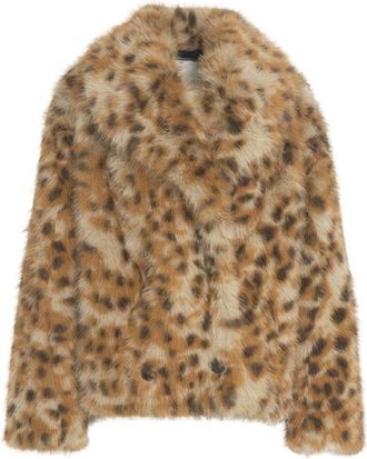 Munthe Teddy Jacket With Animal Print And Double-Breasted Closure