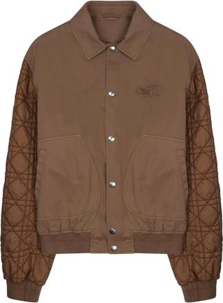 Dior Lily of the Valley Blouson Jas - Heren - Bomber jackets - Bruin - L - Katoen - Jassen