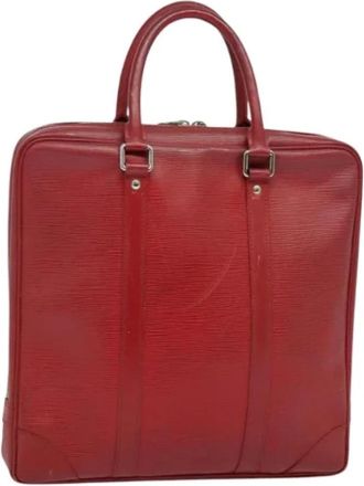 Louis Vuitton Pre-owned Handbags, female, Red, Size: ONE SIZE Pre-owned Leather Briefcase