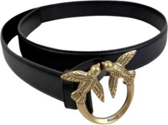 Pinko Pinko, Accessoires, Dames, Zwart, S, Leer, Love Berry Belt