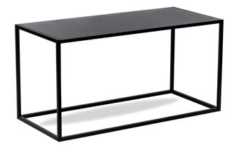 Nordlys Rectangular Modern Industrial Design Coffee Table in Black