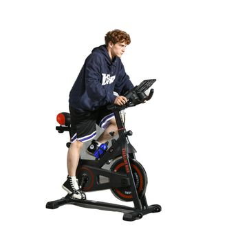 OEM Bicicleta Est&aacute;tica, Resistencia Ajustable, Pantalla Lcd, Roja