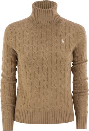 Polo Ralph Lauren Ralph Lauren Wool And Cashmere Cable-knit Turtleneck Sweater