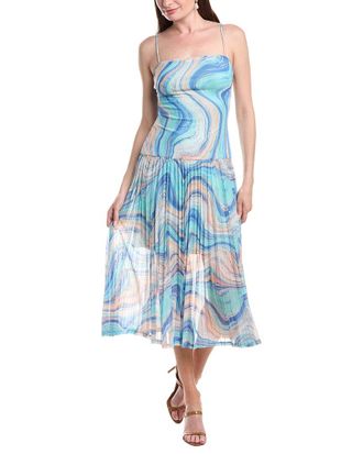 Adrianna Papell Mesh Midi Dress
