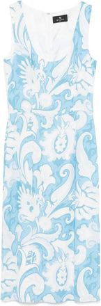Etro Abito midi con stampa paisley - Bianco
