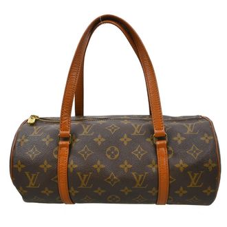 Louis Vuitton Papillon Handbag Monogram Canvas Brown Canvas Handbag (Pre-Owned)