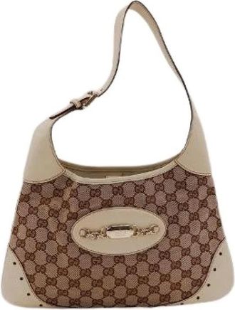 Gucci Pre-owned Le Hobo 1955 - Dames - Vintage Schoudertas - Bruin - ONE Size - Leer - Vintage