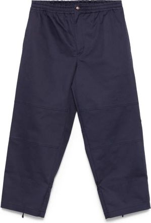 Moncler Blauwe Panel Broek met Koordsluiting - Heren - Wijde Broeken - Blauw - L - Broeken