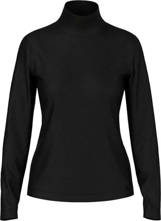 Marc Cain Glanzende Vrouwelijke T-shirt - Dames - Longsleeves - Zwart - 3XL - Tops