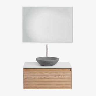 Sklum Sklum - Conjunto De Mueble De Ba&ntilde;o En Madera De Fresno Tedrik