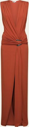 Et Ochs Jil Plunging Draped Column Gown